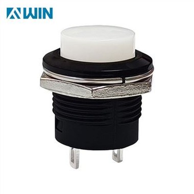 Tombol Tekan Bulat 16mm Putih