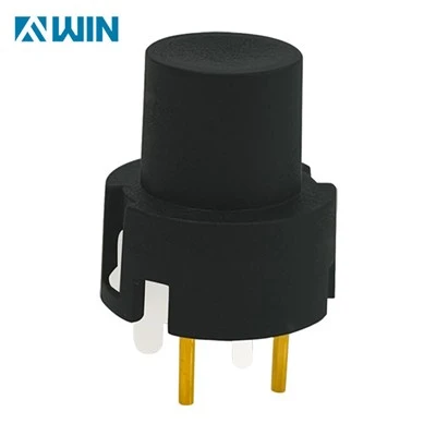 PCB Mount Black Momentary Tact Switch